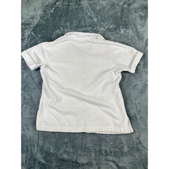 Jantzen USA men’s terry cloth shirt white large  button-up resort towel good - Picture 6 of 10
